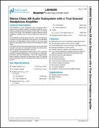 Click here to download LM49200TL Datasheet