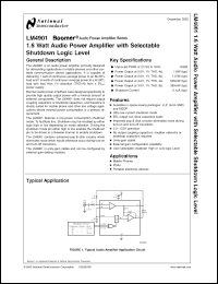 Click here to download LM4901IBL Datasheet