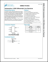 Click here to download DS90LT012AQMF Datasheet