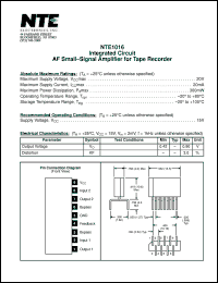 Click here to download NTE1016 Datasheet