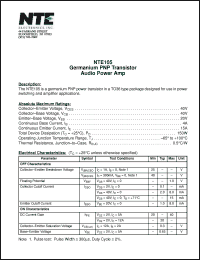 Click here to download NTE105 Datasheet