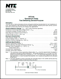 Click here to download NTE109 Datasheet