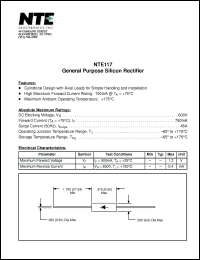 Click here to download NTE117 Datasheet