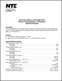 Click here to download NTE123A Datasheet