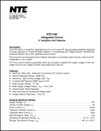 Click here to download NTE1292 Datasheet