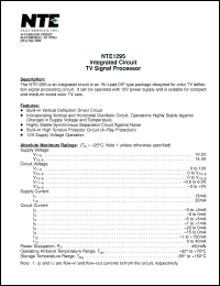 Click here to download NTE1295 Datasheet