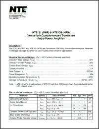 Click here to download NTE155 Datasheet