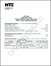 Click here to download NTE1320 Datasheet