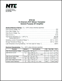 Click here to download NTE133 Datasheet