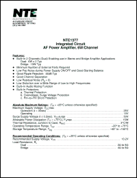 Click here to download NTE1377 Datasheet