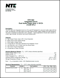 Click here to download NTE1383 Datasheet
