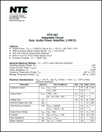 Click here to download NTE1387 Datasheet