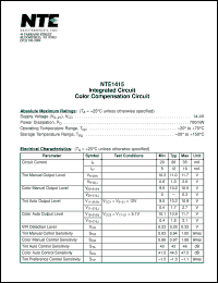 Click here to download NTE1415 Datasheet