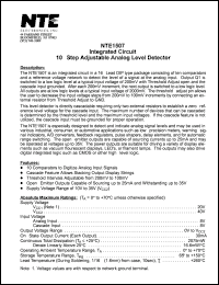 Click here to download NTE1507 Datasheet