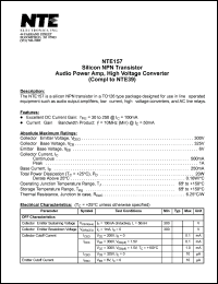 Click here to download NTE157 Datasheet