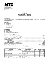 Click here to download NTE165 Datasheet
