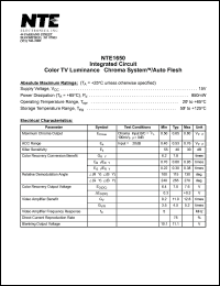 Click here to download NTE1650 Datasheet