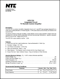 Click here to download NTE1791 Datasheet
