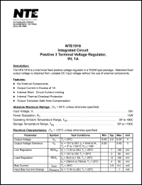 Click here to download NTE1910 Datasheet