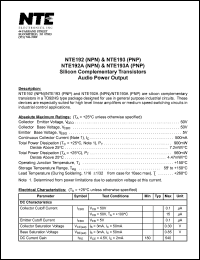 Click here to download NTE193A Datasheet