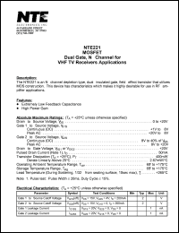 Click here to download NTE221 Datasheet