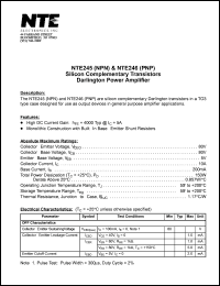 Click here to download NTE245 Datasheet