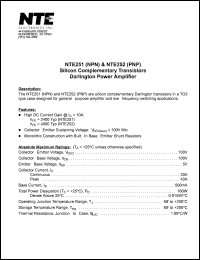 Click here to download NTE252 Datasheet