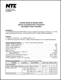 Click here to download NTE254 Datasheet