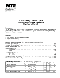 Click here to download NTE2562 Datasheet