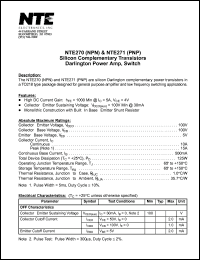 Click here to download NTE271 Datasheet