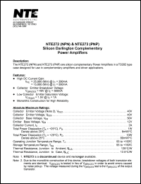 Click here to download NTE273 Datasheet