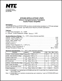 Click here to download NTE281 Datasheet