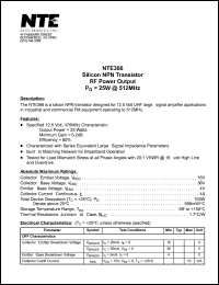 Click here to download NTE366 Datasheet