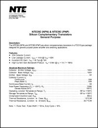 Click here to download NTE393 Datasheet