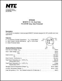 Click here to download NTE454 Datasheet