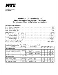 Click here to download NTE465 Datasheet