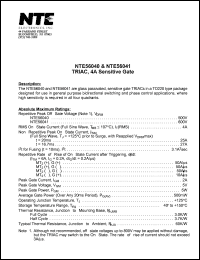 Click here to download NTE56041 Datasheet