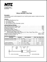 Click here to download NTE619 Datasheet