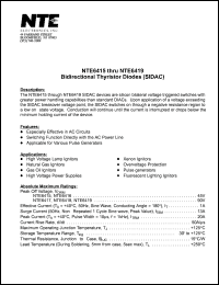 Click here to download NTE6415 Datasheet