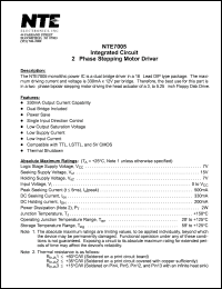 Click here to download NTE7005 Datasheet