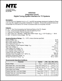 Click here to download NTE7019 Datasheet
