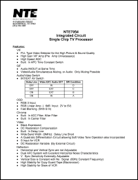 Click here to download NTE7054 Datasheet