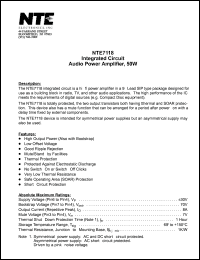 Click here to download NTE7118 Datasheet