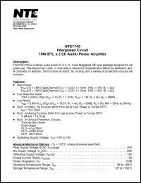 Click here to download NTE7145 Datasheet