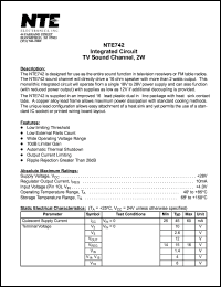 Click here to download NTE742 Datasheet