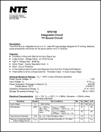 Click here to download NTE748 Datasheet
