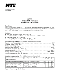 Click here to download NTE77 Datasheet