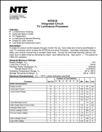 Click here to download NTE818 Datasheet
