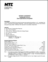 Click here to download NTE947 Datasheet