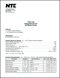 Click here to download NTE1748 Datasheet